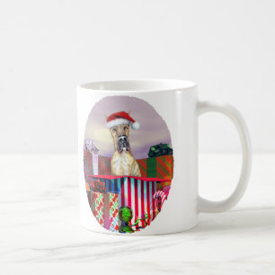 Great Dane Weihnachtsüberraschung Brindle Kaffeetasse