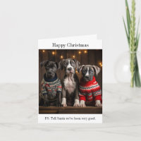 Great Dane Welppies Weihnachtskarte