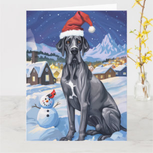 Great Dane Winter Wonderland Weihnachtsfreude Karte