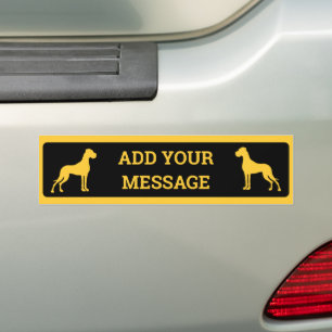 Great Dane Yellow Cab Style Autoaufkleber