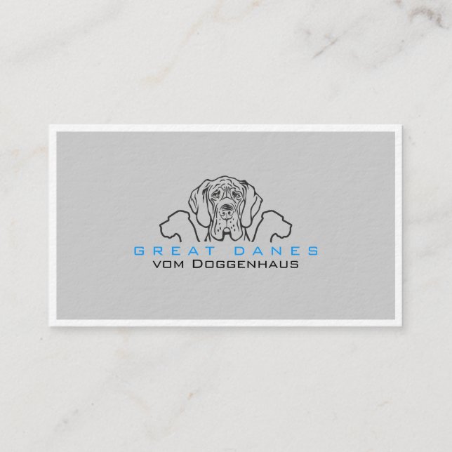 Great Danes Business Cards Visitenkarte (Vorderseite)