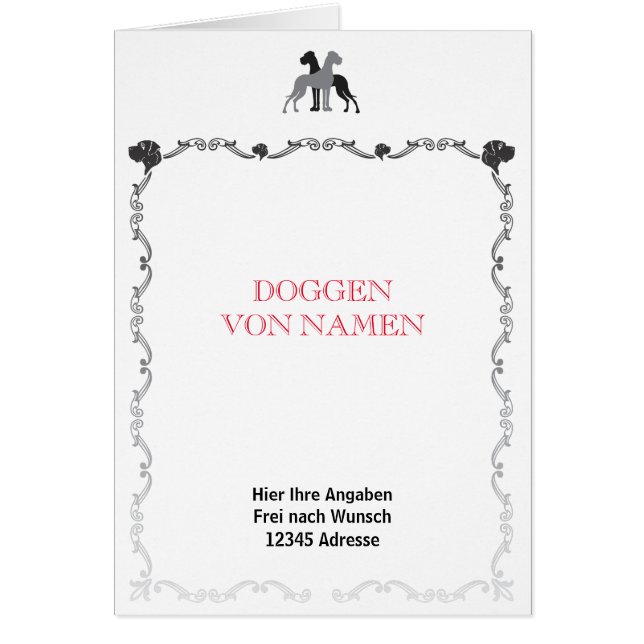 Great Danes Card (Vorne)