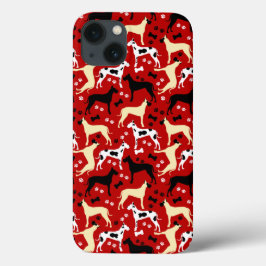 Great Danes Dog Pattern Harlequin Case-Mate iPhone Case-Mate iPhone Hülle