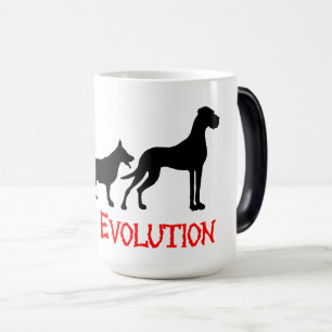 Great Danes Evolution ist lustig Verwandlungstasse