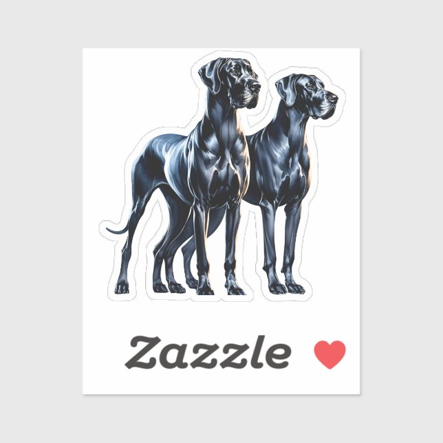 Great Danes Watercolor Aufkleber (Blatt)