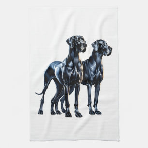 Great Danes Watercolor Geschirrtuch