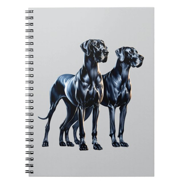 Great Danes Watercolor Notizblock (Vorderseite)