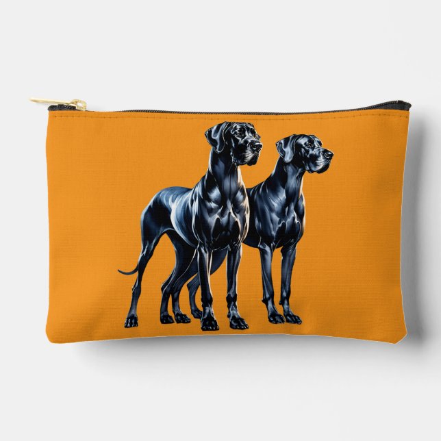 Great Danes Watercolor Zubehörtasche (Vorderseite)
