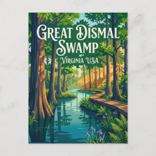 Great Dismal Sumpf USA Postkarte