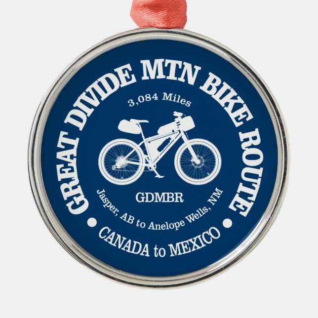 Great Divide Mountain Bike Route (MTB) Ornament Aus Metall (Vorne)