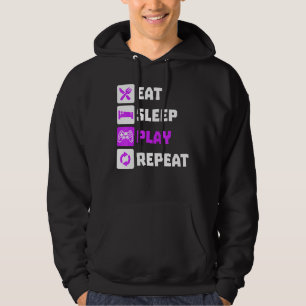 Great Eat Sleep Play Wiederholung Videospiele Cons Hoodie