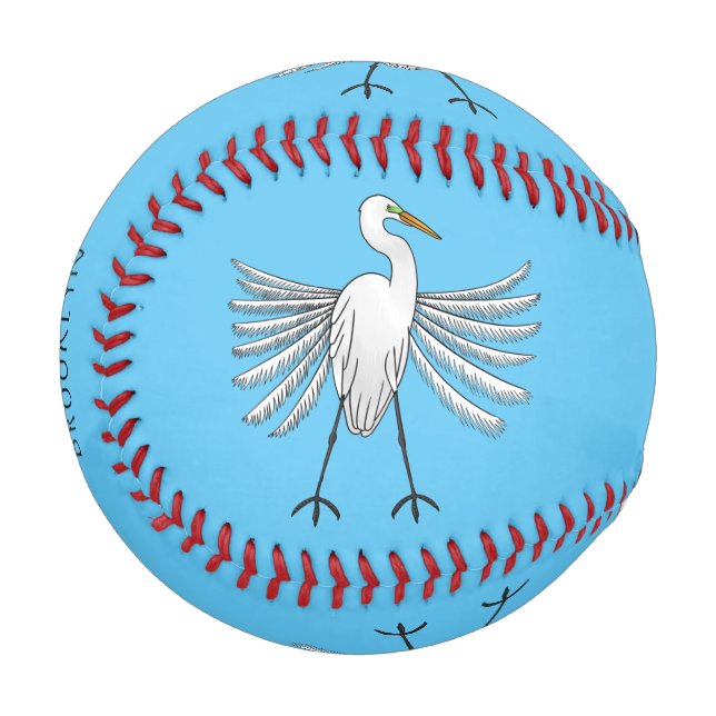 Great egret Cartoon Baseball (Vorderseite Links)