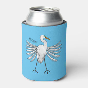 Great egret Cartoon Dosenkühler