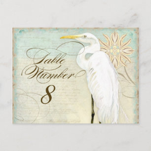 Great Egret Coastal Beach - Tischnummer Postcard