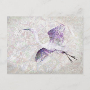 Great Egret Digital Art Postkarte