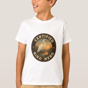 Great Egret Sunset Vintag Wetland Abzeichen T-Shirt