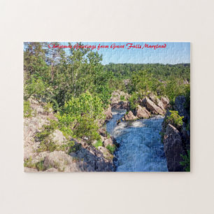 Great Falls Maryland. Weihnachtsgrüße Puzzle