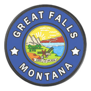 Great Falls Montana Eishockey Puck