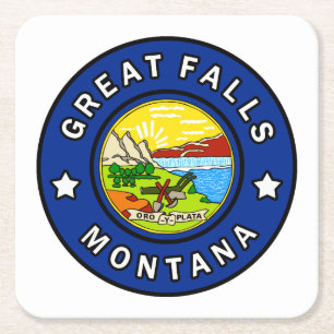 Great Falls Montana Rechteckiger Pappuntersetzer