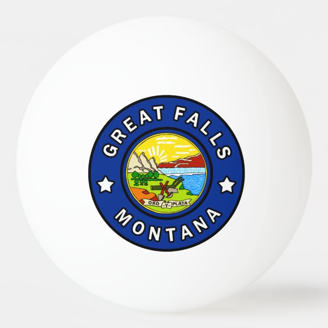 Great Falls Montana Tischtennisball (Vorderseite)