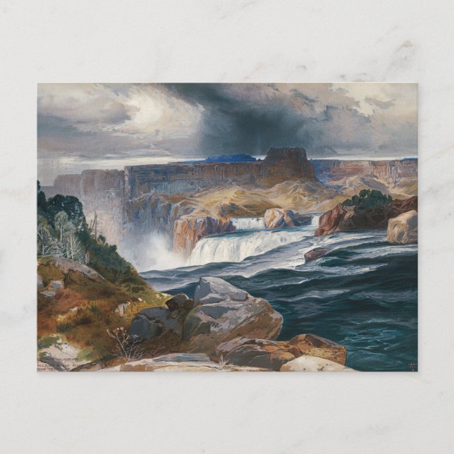 Great Falls of Snake River, Idaho by Thomas Moran Postkarte (Vorderseite)
