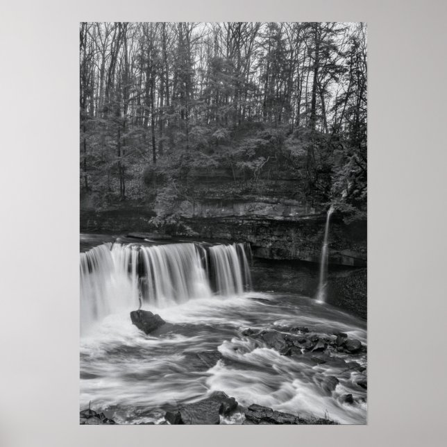 Great Falls of Tinkers Creek (b&w Poster) Poster (Vorne)
