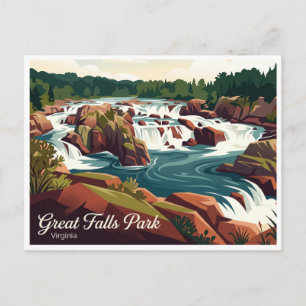Great Falls Park McLean Virginia Postkarte