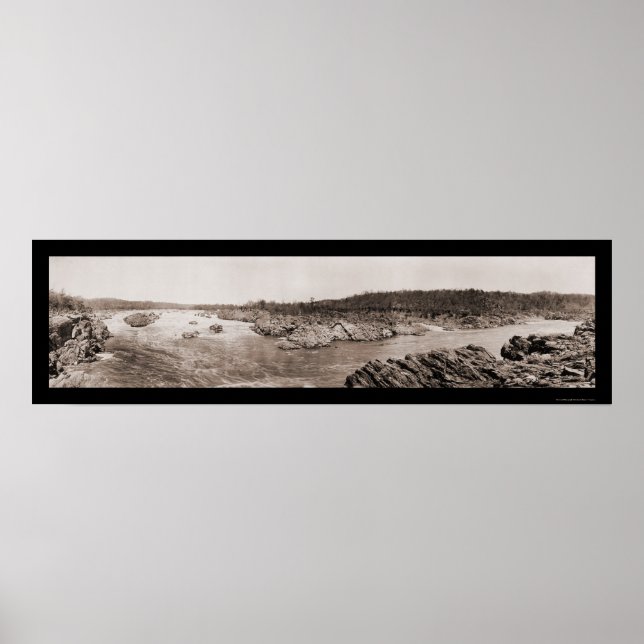 Great Falls Potomac Foto 1909 Poster (Vorne)
