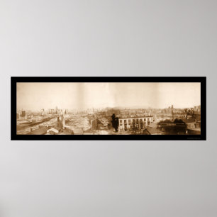 Great Fire Chicago Foto 1871 Poster