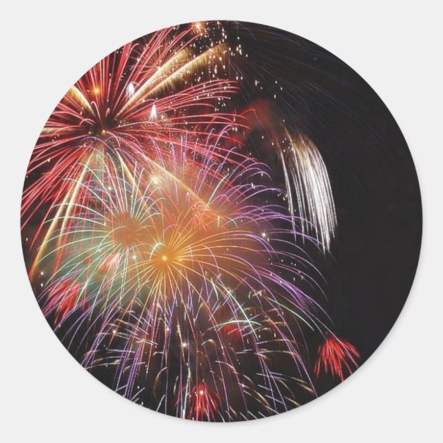 Great Fireworks Night Runder Aufkleber (Vorderseite)