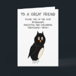 Great Friends Humore Birthday Card Owl Karte<br><div class="desc">Great Friend Humorvolle Geburtstagskarte Owl. Anpassbar mit jedem beliebigen Text Ihrer Wahl. Design © www.justbyjulie.com</div>