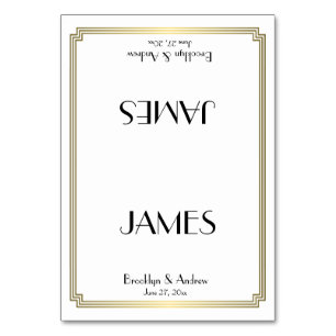 Great Gatsby Art Deco Gold Hochzeiten Platzkarten Tischnummer