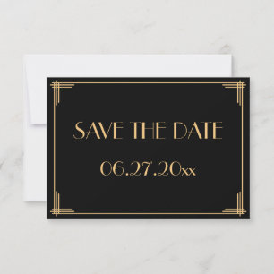 Great Gatsby Art Deco Hochzeit Save The Date Karte