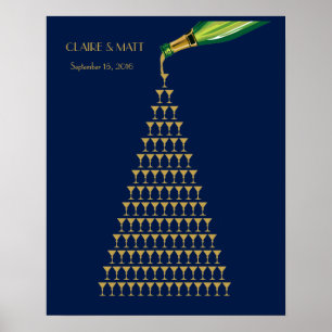 Great Gatsby Art Deco Hochzeit Unterschriften Gäst Poster