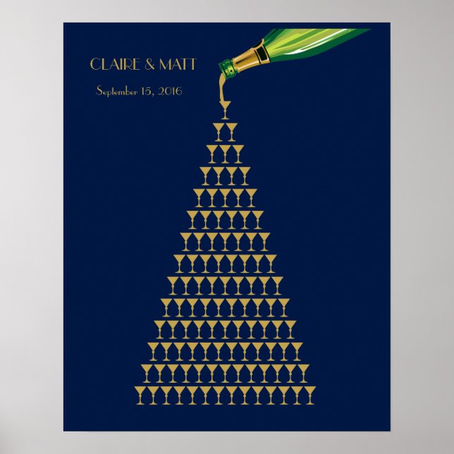 Great Gatsby Art Deco Hochzeitssignatur Gästebuch (Vorne)