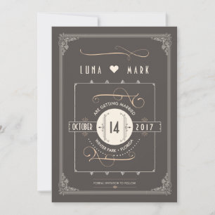 Great Gatsby Art Deco Speichern Sie die Daten Save The Date