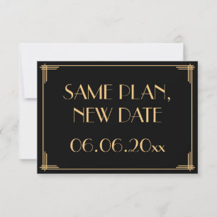 Great Gatsby Art Deco Wedding Plan Neuer Termin Save The Date