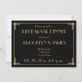 Great Gatsby Art Deco Wedding Probe lädt ein Einladung