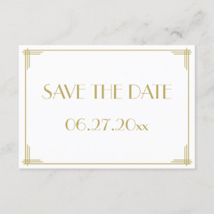 Great Gatsby Art Deco Wedding Save the Date Card Einladung