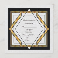Great Gatsby Gold White Art Deco Hochzeit