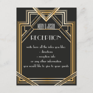 Great Gatsby inspiriert Empfang- oder Wegskarte Begleitkarte