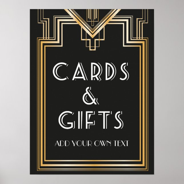 Great Gatsby Inspiriert Karten und Geschenke Unter Poster (Vorne)