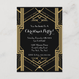 Great Gatsby NYC Themed Christmas Party Einladung