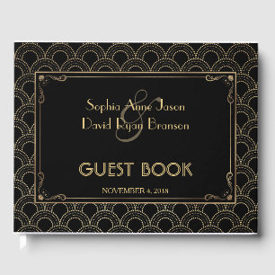 Great Gatsby Vintag Art Deco Hochzeit Gästebuch