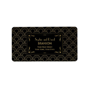 Great Gatsby Vintage Art Déco Hochzeit der 1920er Adressaufkleber