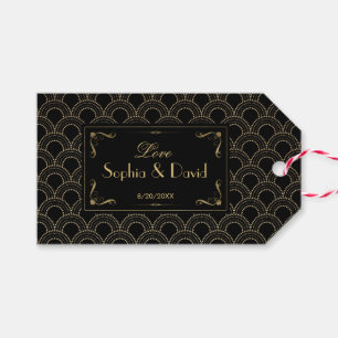 Great Gatsby Vintage Art Déco Hochzeit der 1920er Geschenkanhänger