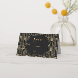 Great Gatsby Vintage Art Déco Hochzeit der 1920er Platzkarte