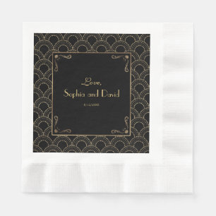 Great Gatsby Vintage Art Déco Hochzeit der 1920er  Serviette