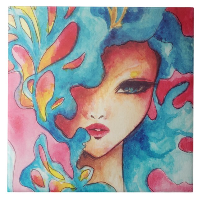 Great Graffiti Tile mit mehrfarbigem Design Fliese (Vorderseite)