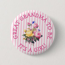 GREAT GRANDMA als rosa Bläserbaby-Showknopf